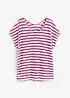 T-shirt en lin avec manches chauve-souris et col en V, bonprix