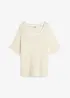 Pull ajouré oversize avec lin, bonprix