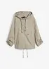 Blouse ample avec capuche en lin mélangé, bonprix