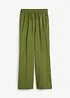 Pantalon ample à taille élastiquée en viscose mélangée, bonprix