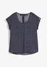 Bedrucktes Blusenshirt, kurzarm, bonprix