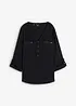 Viskose-Bluse mit V-Ausschnitt, langarm, bonprix