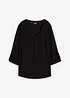 Blouse fluide à col en V et manches longues, bonprix