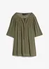 Longue tunique en viscose aspect froissé, manches 1/2, bonprix