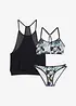 Oversize-Tankini mit Bustier-Bikinioberteil (3-tlg.Set), bonprix