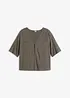 Blouse à manches courtes en viscose et lin, bonprix