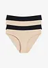 Lot de 4 slips invisibles en coton, bonprix