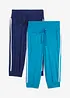 Lot de 2 pantalons de jogging en coton, longueur 3/4, bonprix