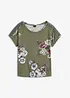 T-shirt imprimé avec dentelle, bonprix
