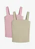 Lot de 2 tops en coton côtelé, bonprix