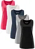 Long-Top aus reiner Baumwolle (5er Pack), bonprix