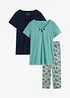 Pyjama 100% coton (ens. 3 pces), bonprix