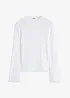 T-shirt côtelé manches longues, bonprix