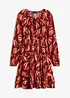 Robe en viscose tissée à ceinture smockée, longueur genou, bonprix