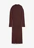 Robe longue en fine maille à col montant, manches longues, bonprix