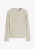 T-shirt côtelé manches longues 100 % coton, bonprix