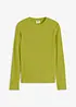 T-shirt côtelé manches longues 100 % coton, bonprix