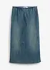Stretch Jeansrock, lang, bonprix