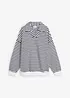 Oversize-Sweatshirt mit V-Ausschnitt und Polokragen, bonprix