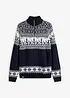 Pull norvégien à col camionneur, motif marin, bonprix