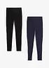 Lot de 2 leggings 100% coton, bonprix