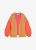 Gilet en maille oversize, motif color block, bonprix