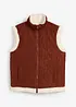 Gilet sans manches réversible en polaire aspect peluche, bonprix