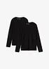 Langarmshirt mit reiner Bio-Baumwolle (2er Pack), bonprix