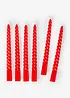 Stabkerzen in gedrehter Form (6er Pack), bonprix