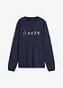 Besticktes Weihnachts-Langarmshirt, oversized, bonprix
