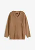 Grobstrick-Pullover mit V-Ausschnitt, bonprix