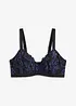 Soutien-gorge minimiseur à fil lurex multicolore, bonprix