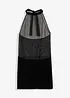 Neckholderkleid mit Samt, bonprix