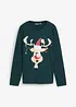 Langarmshirt mit Weihnachtsmotiv aus reiner Bio-Baumwolle, bonprix