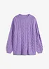 Pull oversize à motif torsadé, bonprix