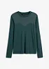 T-shirt manches longues avec mesh, bonprix