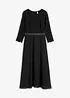 Robe midi en crêpe légère avec haut en dentelle, bonprix