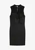 Robe fourreau en jersey néoprène rigide à franges, bonprix