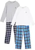 Pyjama mit weicher Bio-Baumwolle (4-tlg. Set), bonprix