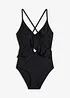 Badeanzug mit Cut-Out und Volants, bonprix