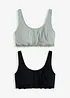 Lot de 2 brassières avec coton, bonprix