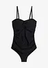 Maillot 1 pièce sculptant effet croisé, maintien modéré, bonprix