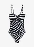 Maillot 1 pièce sculptant effet croisé, maintien modéré, bonprix
