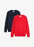 Feinstrickpullover (2er Pack) aus reiner Baumwolle, bonprix
