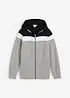 Sweat zippé à capuche en coton mélangé, bonprix