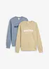 Lot de 2 sweats 100% coton, bonprix