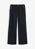 Pantalon en twill extensible, jambe large, bonprix