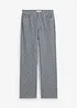 Jean Straight, taille haute, rayé, bonprix