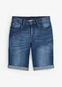 Bermuda en jean extensible à taille réglable, slim, bonprix