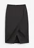 Jupe portefeuille en satin, bonprix
